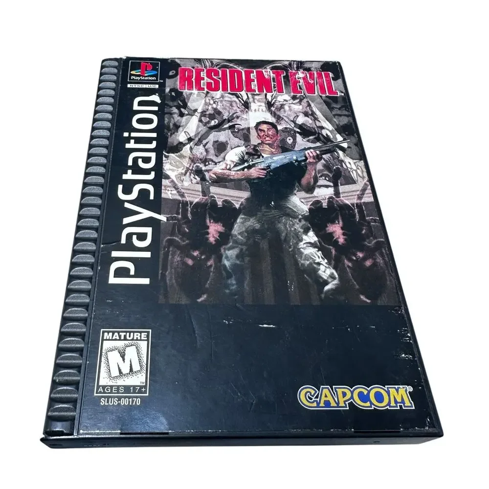 Resident Evil 1 Sony Playstation 1 (1996) CIB Black Label Box Damaged